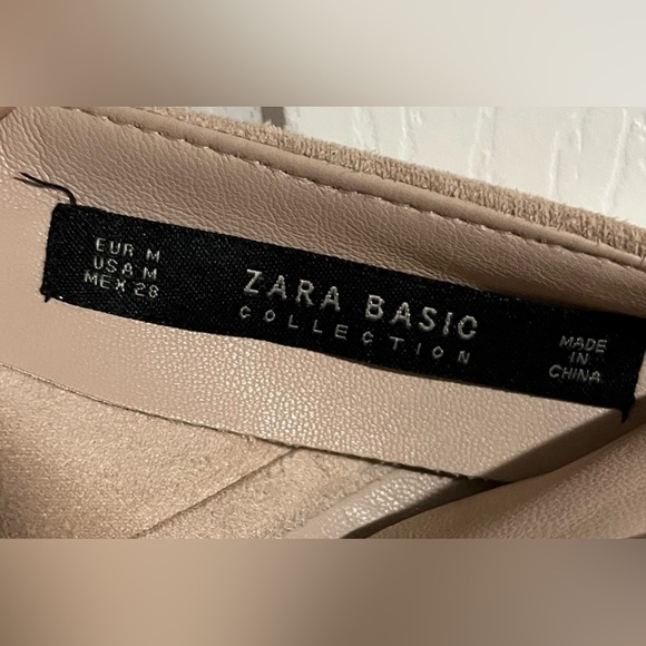Zara Elegant Tan Suede Skirt light pink - Picture 3 of 3